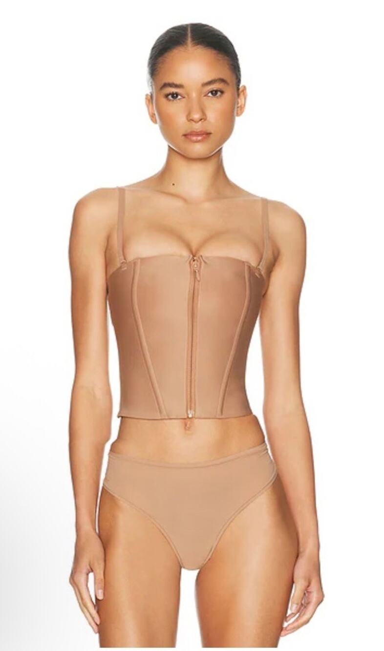 SKIMS Body Core Sculpt Waist Cincher Nude Tan Sienna Sz S